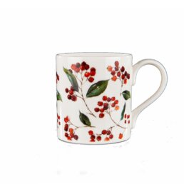 Winter Berries Bone China Mug (M33)