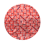 Custom melamine printing - red coaster with patterns