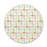 Custom melamine printing - multi coloured coaster with flowers