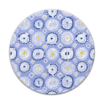 Custom melamine printing - blue coaster with patterns