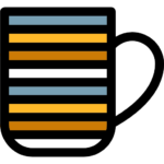 Melamine mug striped icon