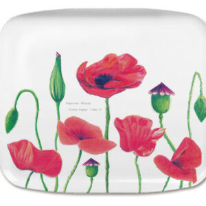 Melamaster Poppies Medium Tray